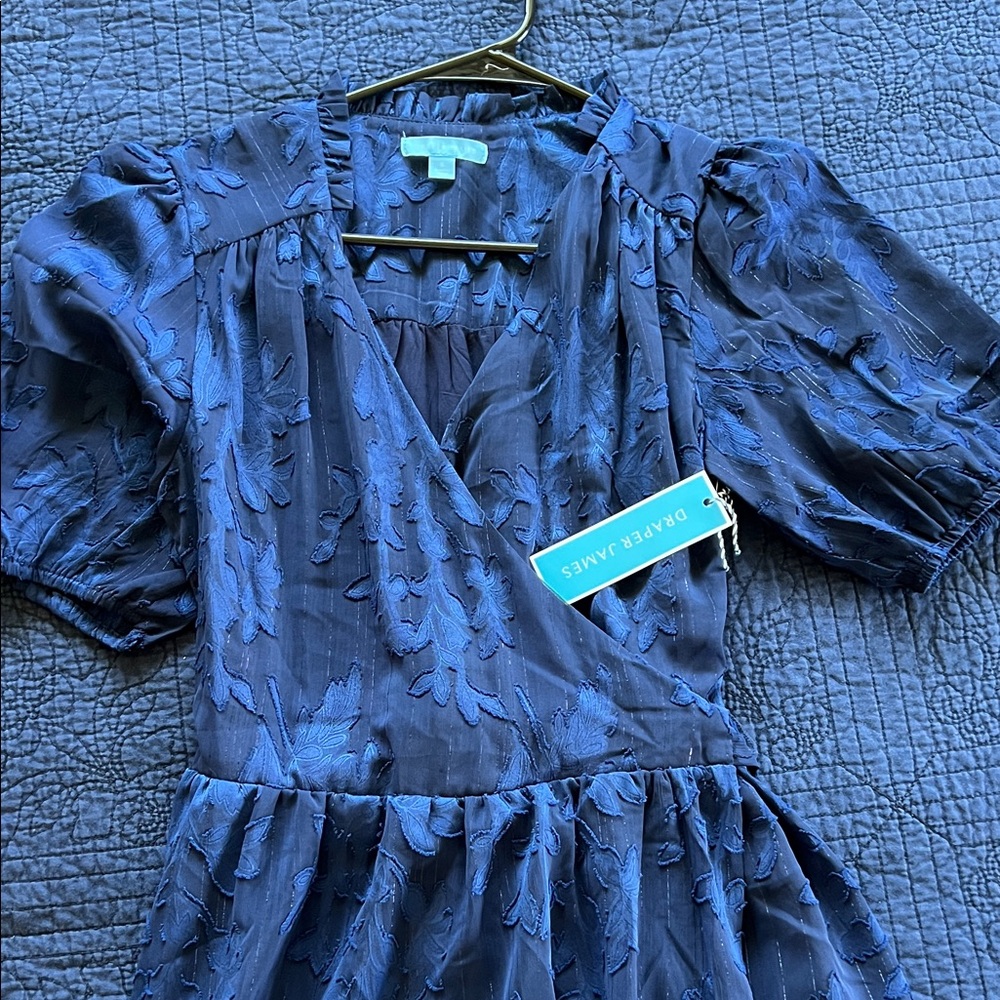Draper James Navy Floral Dress